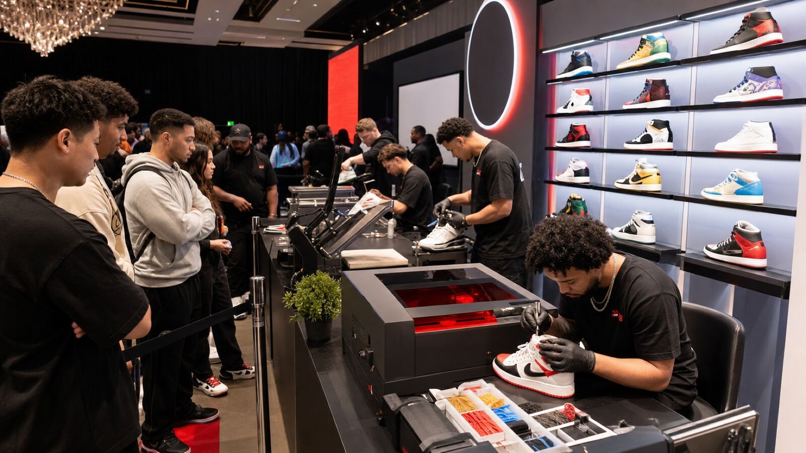 Live print booth at a launch event
